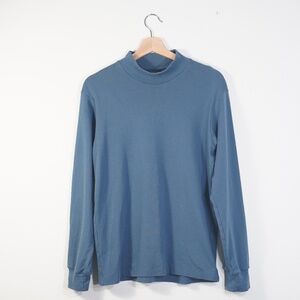 Uniqlo Turtleneck Blue Long Sleeve Shirt